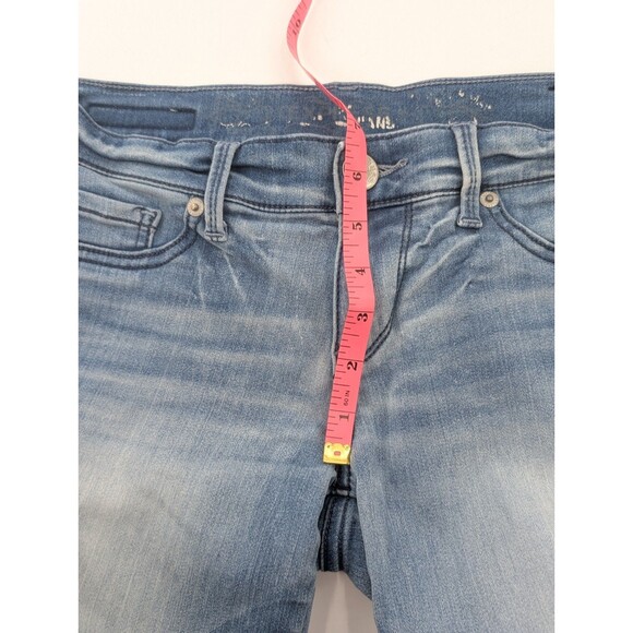 Express Low Rise Light Wash Distressed Faded Stretch Skinny Jeans 26/29 Size 0 - Picture 9 of 13